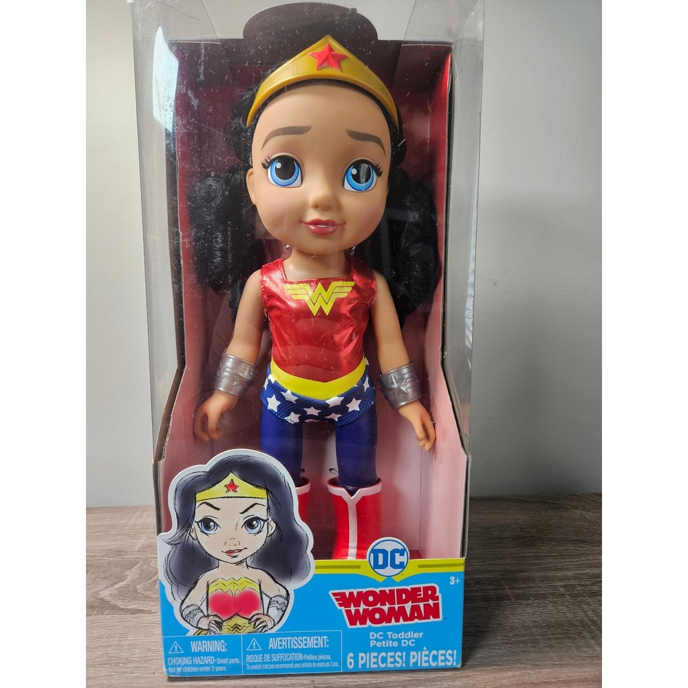 Jakks Pacific DC Toddler Wonder Woman 15 Inch Doll 6 Piece Set 2017 New In Box